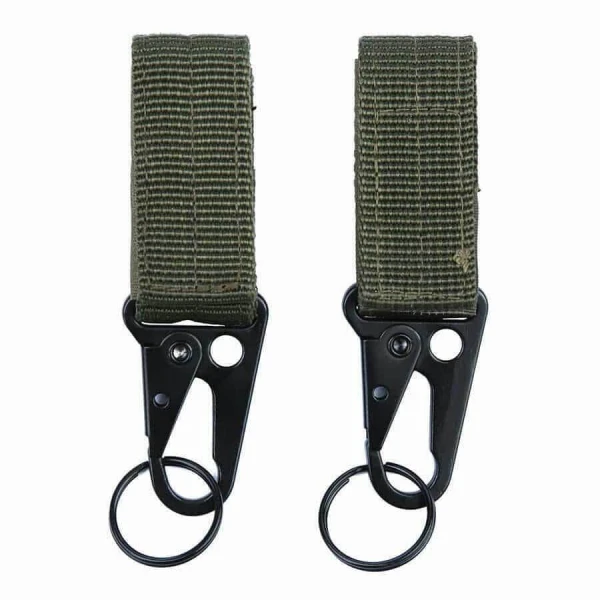 Molle snap haak met sleutelring 2-set. Diverse kleuren