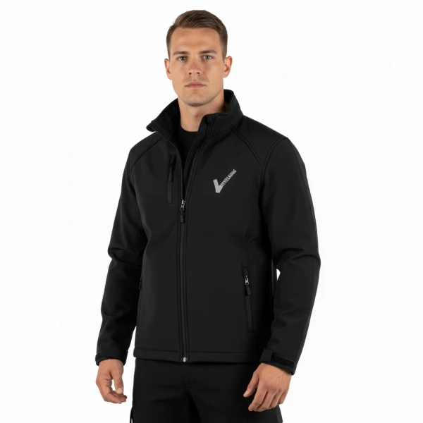 Softshell jas - Beveiliging jas met V-logo - Zwart | ROLY