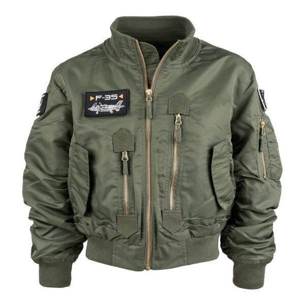 Kinder F-35 Flight Jacket | Groen | Fostex Garments