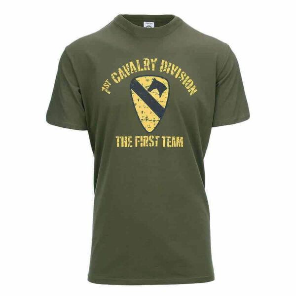 T-shirt 1st Cavalry Division. Diverse kleuren - XL, Groen