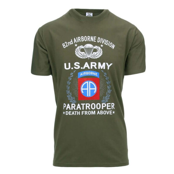 T-shirt U.S. Army Paratrooper 82ND - XXL, Groen