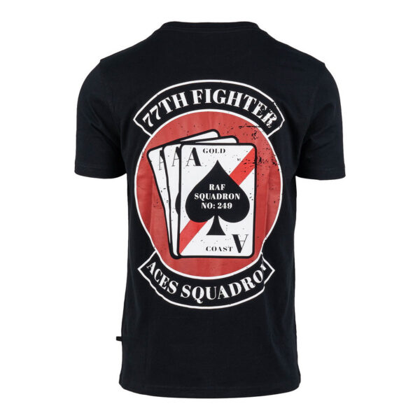 T-shirt 77th Aces Fighter Squadron - Zwart | Fostex Garments