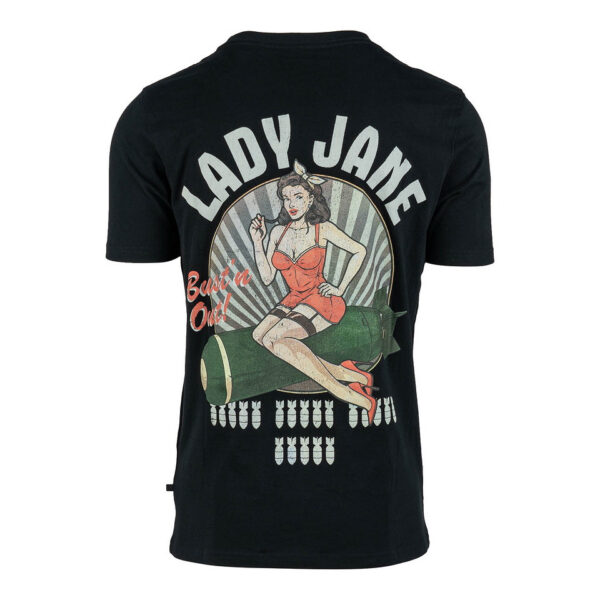T-shirt Pin-up Lady Jane - Zwart | Fostex Garments