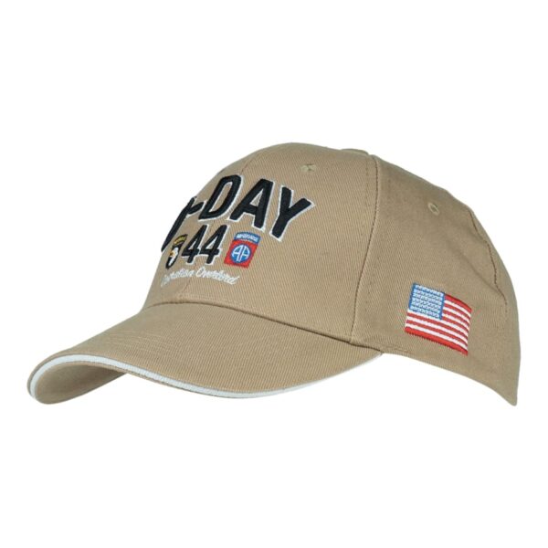 Baseball cap D-Day Normandië Diverse Kleuren - Khaki