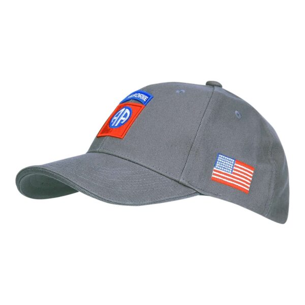 Baseball cap 82nd Airborne flags. Diverse kleuren - Grijs