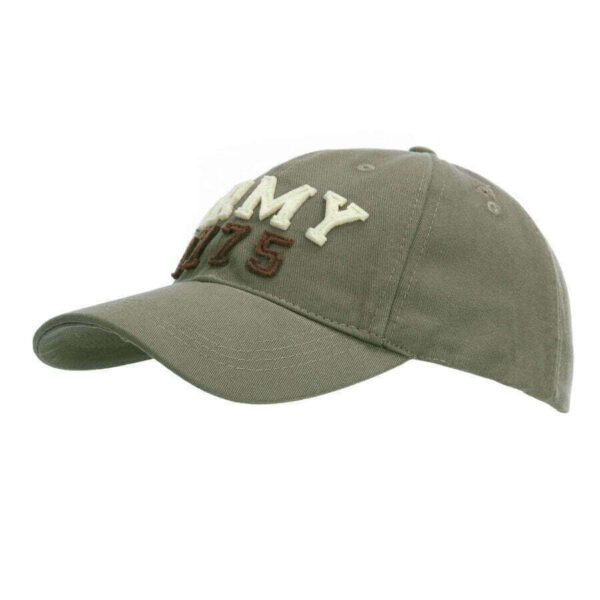 Baseball cap stone washed army 1775 - Groen