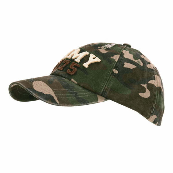 Baseball cap stone washed army 1775 - Woodland