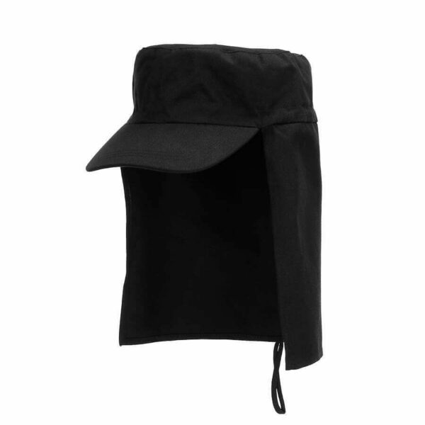 Veldpet met nekbescherming. Diverse kleuren - Zwart