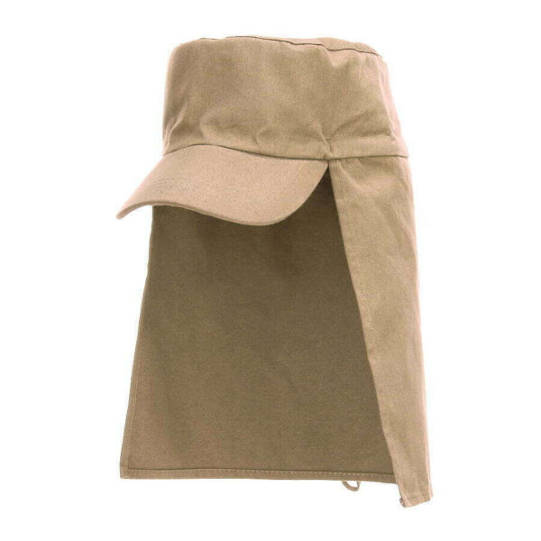 Veldpet met nekbescherming. Diverse kleuren - Khaki