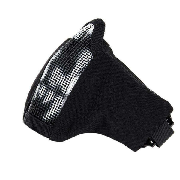 Airsoft face mask nylon mesh with skull. Diverse kleuren - Zwart