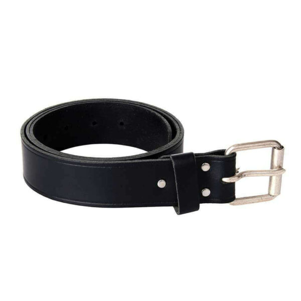 Leren riem met gesp - 50-125, Zwart