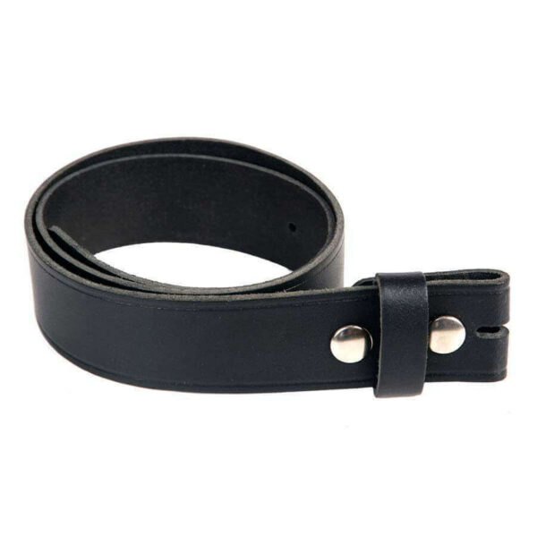 Leren riem zonder gesp - 34-85, Zwart