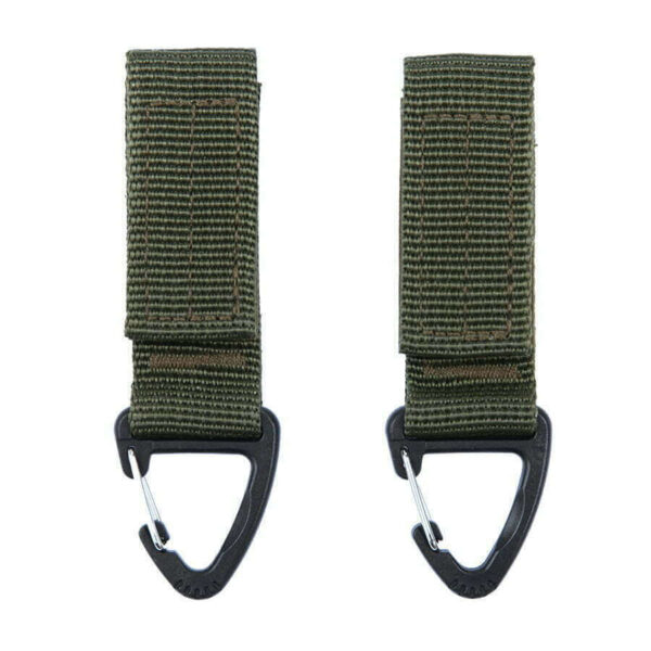 Molle karabijn haak 2-set. Diverse kleuren - Groen