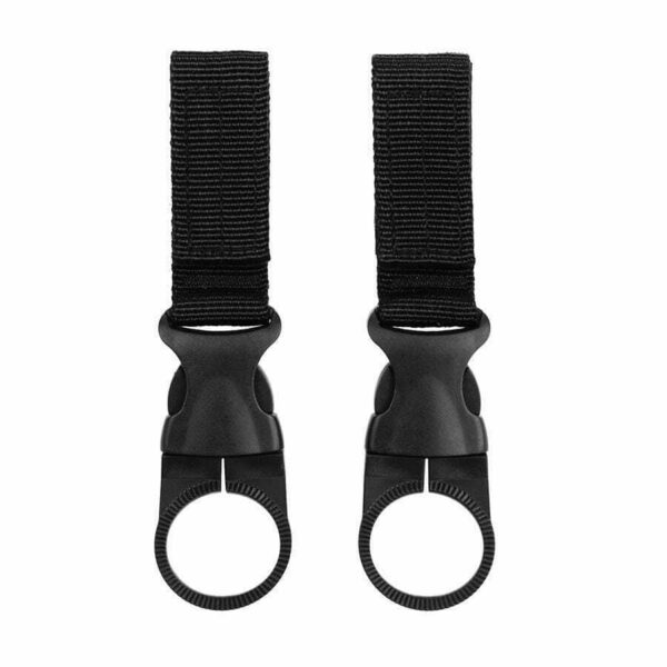 Molle water bottle ring 2-pack. Diverse kleuren - Zwart