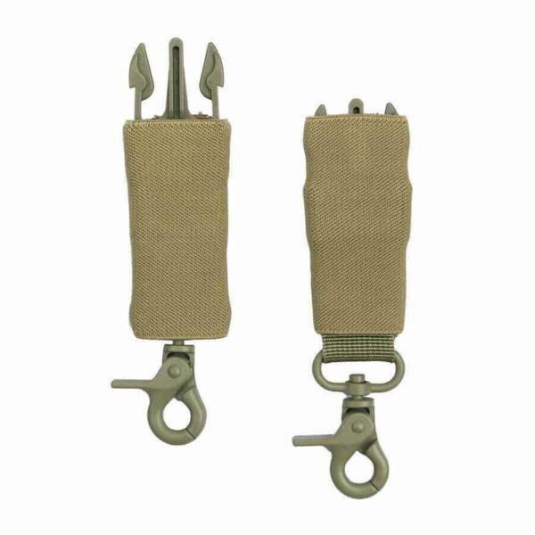 101 INC Tactical Sleutelhouder D - Nylon & Metaal - 13.5x3.5 cm - Coyote