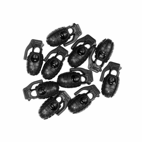 Tactical cord stopper handgranaat set 10 st. - Zwart