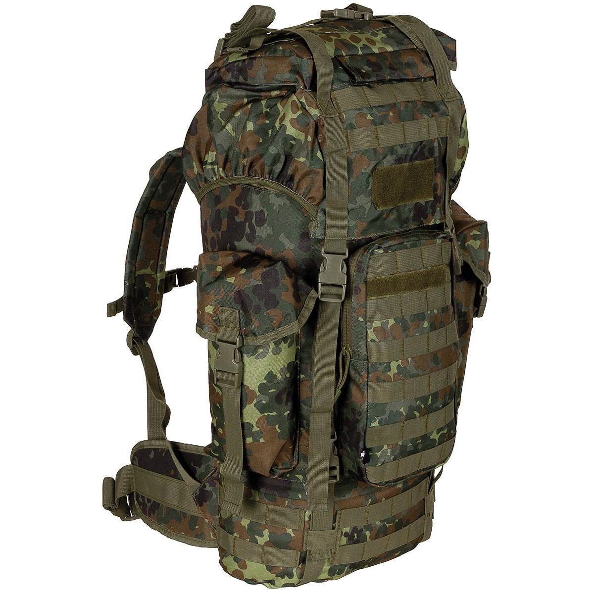 Outdoor Backpack rugzak - Combat 65L - MOLLE - Flecktarn