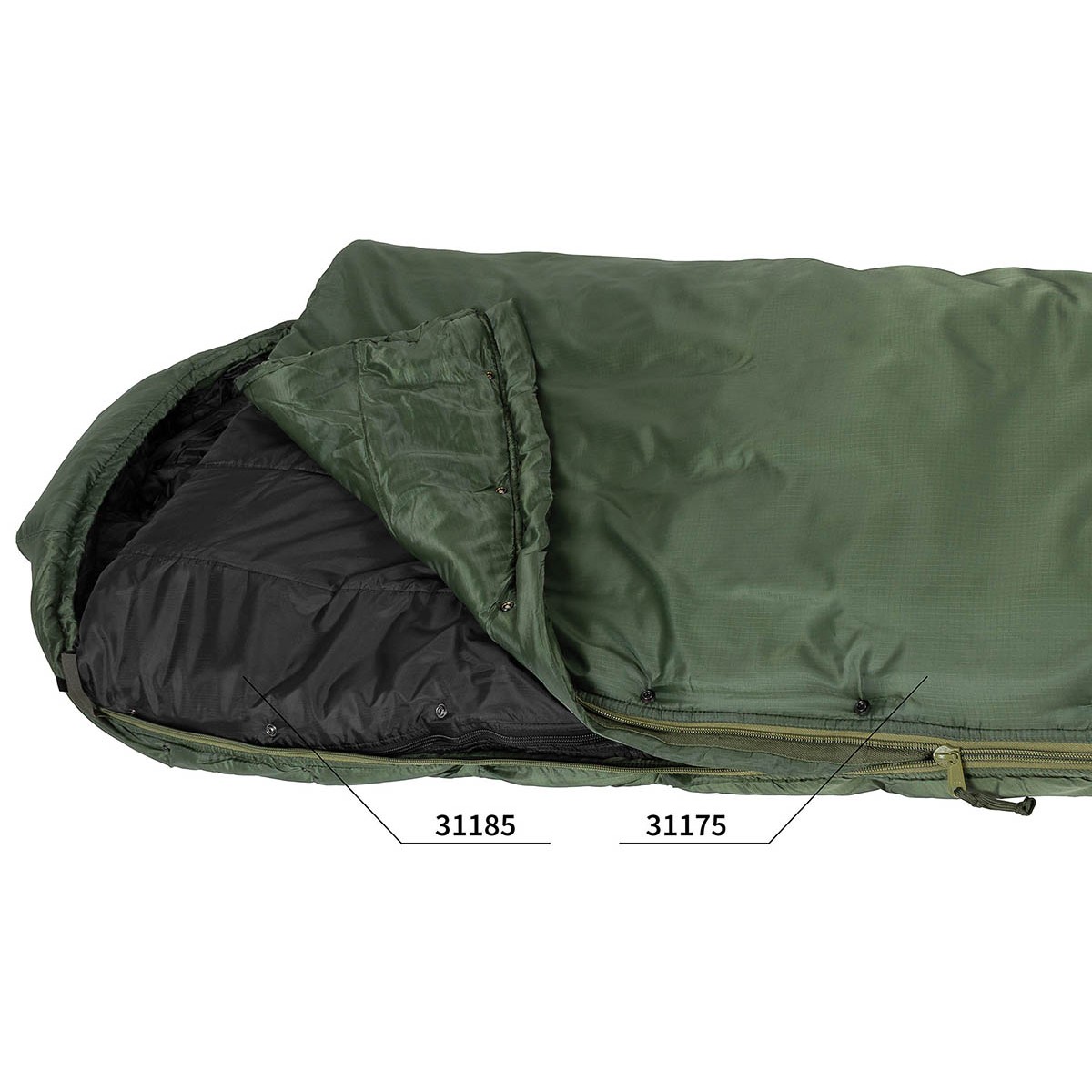 US Army Slaapzak - Modulair systeem -1°C - Buitenlaag - Olijfgroen - Afbeelding 5