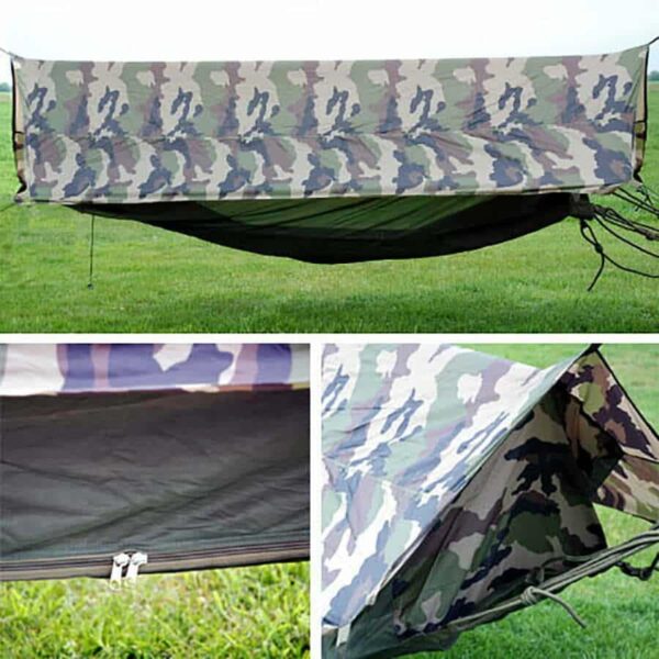 Outdoor Hangmat jungle met muggennet 215x75cm  | Diverse kleuren - Frans camo