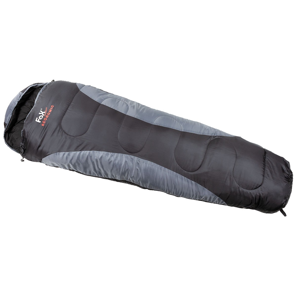 Mummieslaapzak -4°C tot +18°C - Lichtgewicht - Zwartgrijs | Fox Outdoor - Afbeelding 2