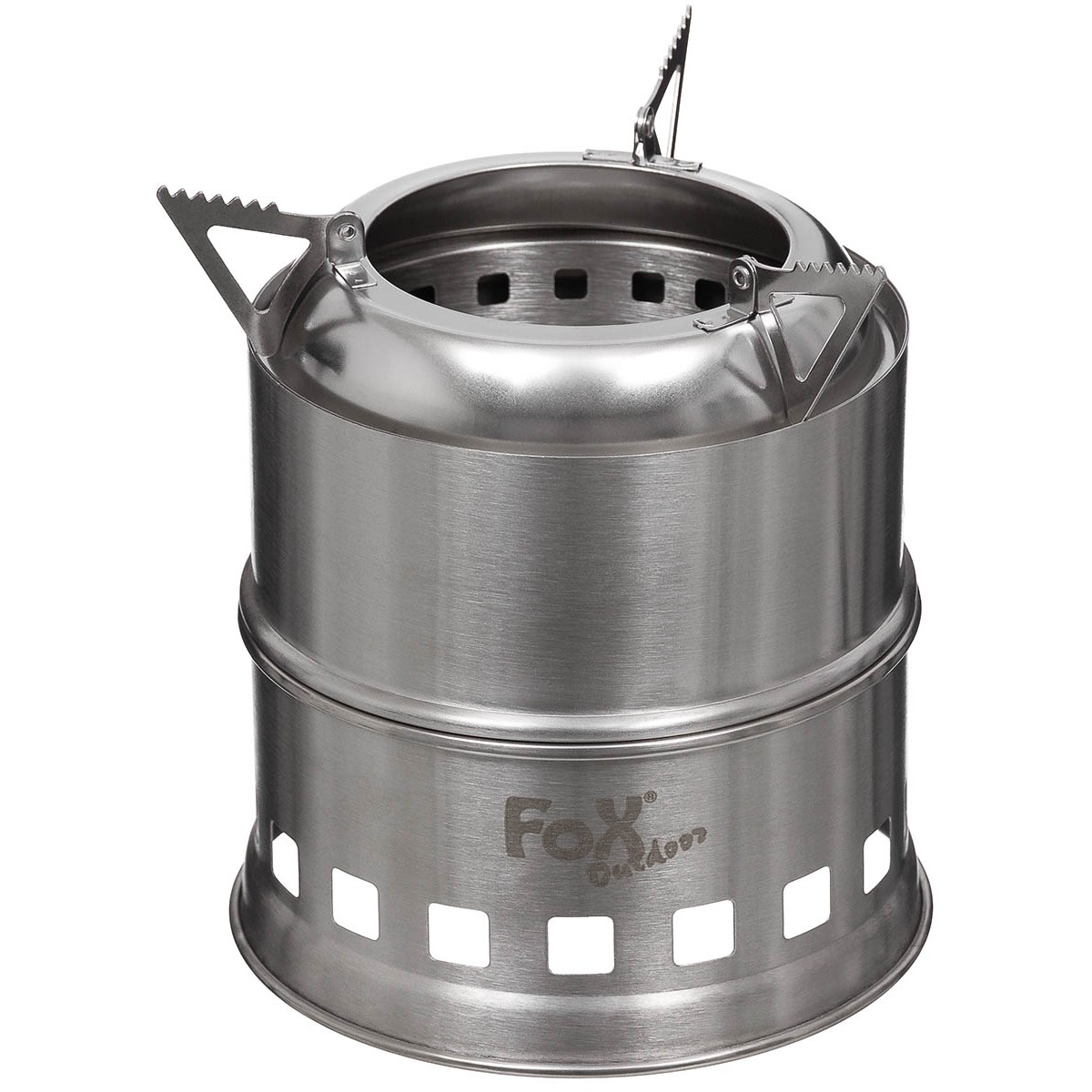 Fox Outdoor Forest Houtkacheltje - Mini RVS Camping Houtkachel