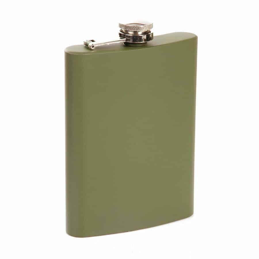 Zakfles - Heupfles | 240 ml - Roestvrijstaal | Fosco Industries | Groen