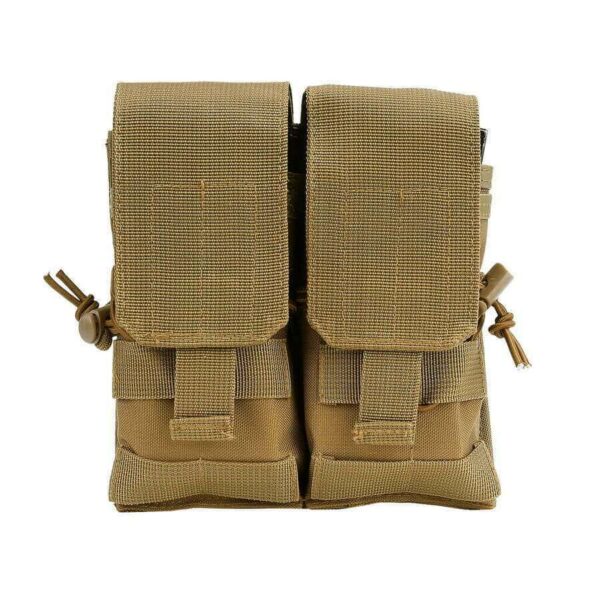 Munitie tas Airsoft dubbel magazijn - Diverse kleuren - Khaki