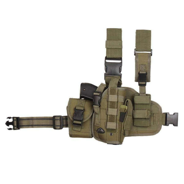 Molle leg holster rechts. Diverse kleuren - Groen