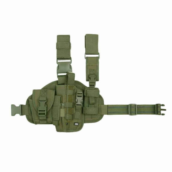 Molle leg holster links. Diverse kleuren - Groen