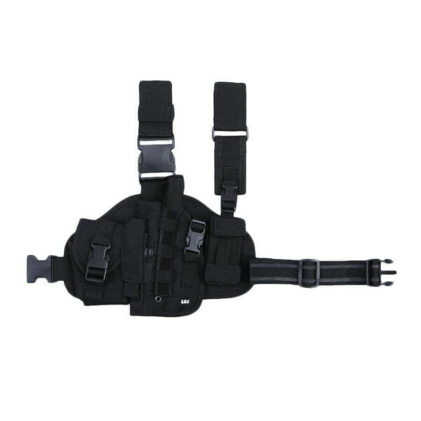 Molle leg holster links. Diverse kleuren - Zwart
