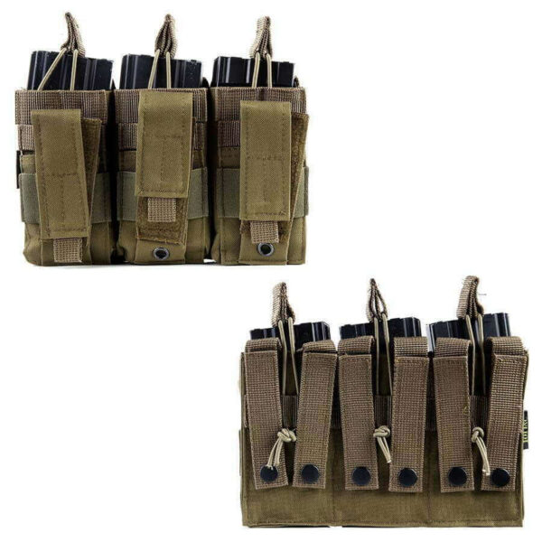 Triple cangaroo m4 mag pouch. Diverse kleuren - Groen