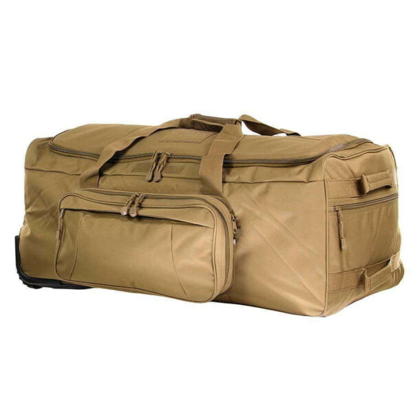 101INC Commando Trolley Tas 136 liter – Reistas met wielen - Coyote