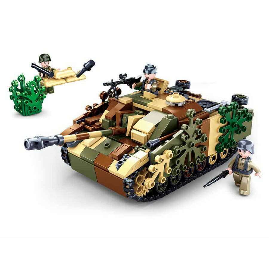 Sluban Camouflages Tank - Realistische bouwset voor kinderen met camouflagepatroon