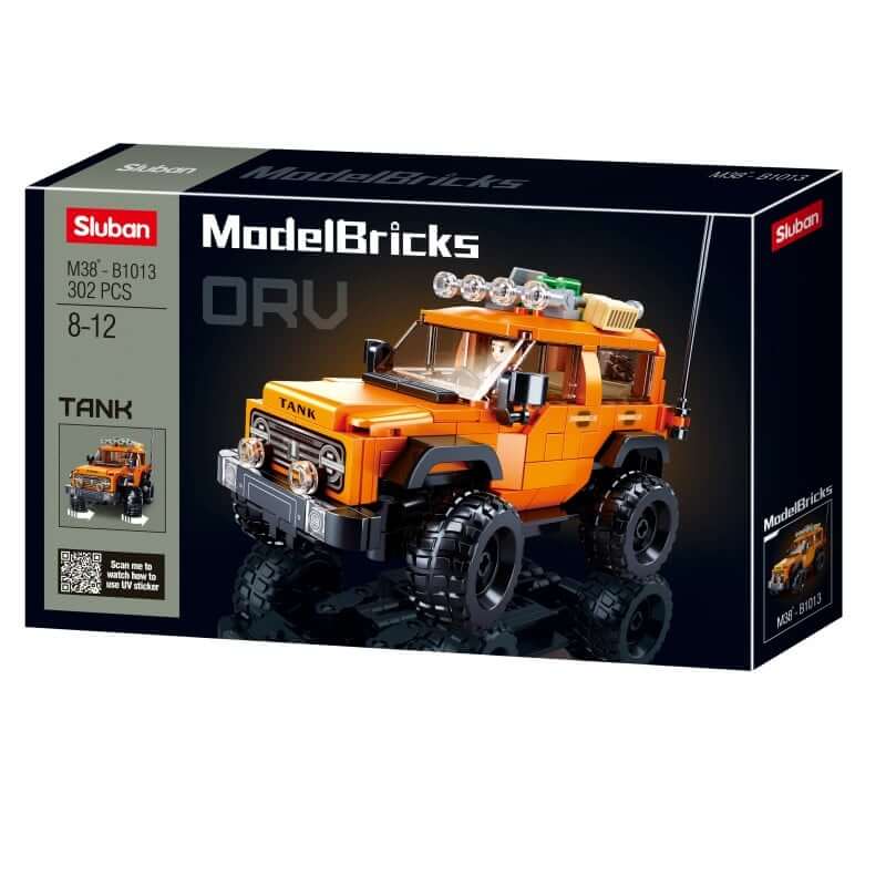 Sluban Klemmbausteine M38-B1013 ModelBricks Réservoir 300 SUV - 302 Pièces - Voiture Tout-Terrain Compatible LEGO