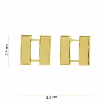 Embleem metaal US Captain bars kaart à 2 st goud #6042