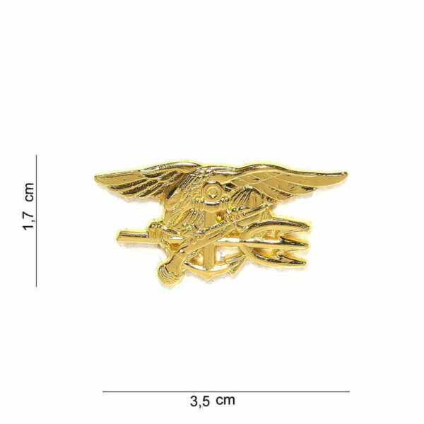 Embleem metaal US NAVY SEALS goud
