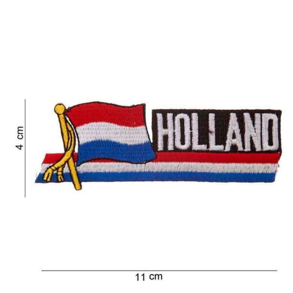 Embleem stof wapperende vlag Holland