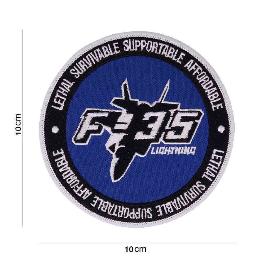 Embleem stof F-35 Lightning blauw