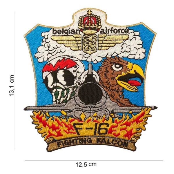 Embleem stof Belgian airforce F-16 Eagle