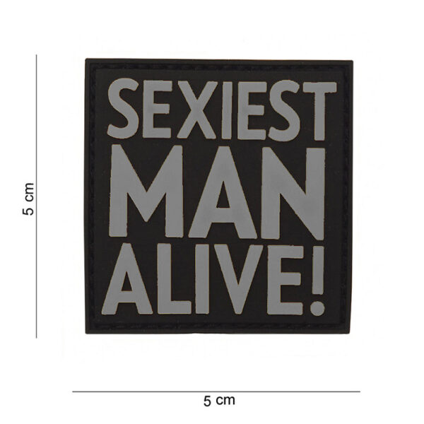 Embleem 3D PVC Sexiest man alive | Diverse kleuren - Grijs