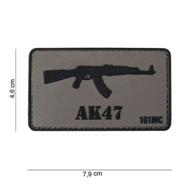 Embleem 3D PVC AK47 grijs
