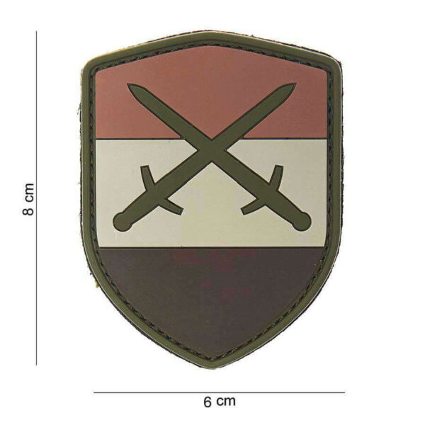 Embleem 3D PVC schild Nederland desert zwaard