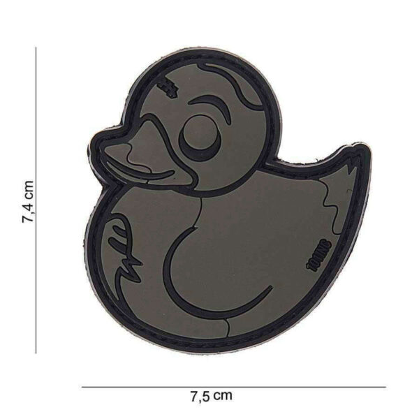 Embleem 3D PVC Zombie Duck grijs