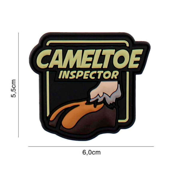 Embleem 3D PVC cameltoe inspector zwart #5103