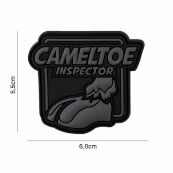 Embleem 3D PVC cameltoe inspector zwart/grijs #5104