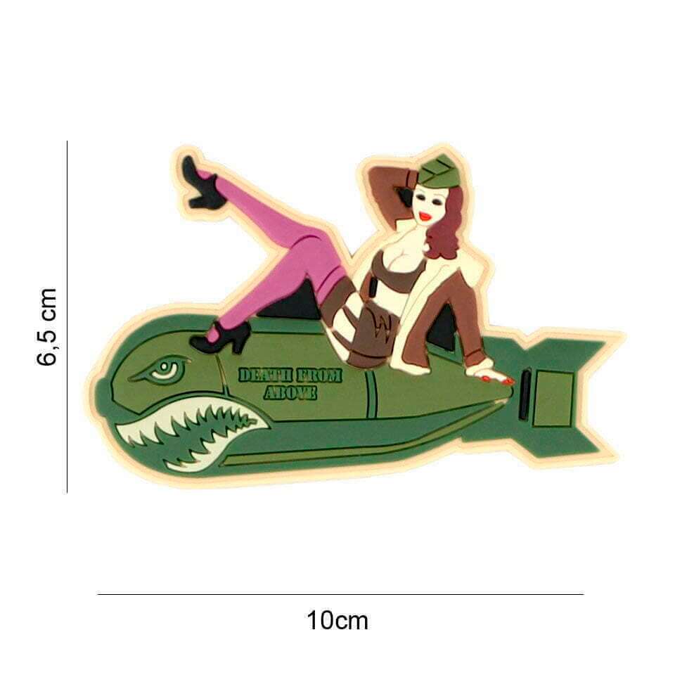 Embleem 3D PVC Pinup girl Bomb #8077