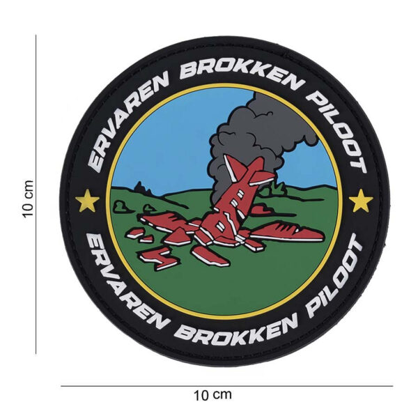 Embleem 3D PVC Brokken piloot met klittenband