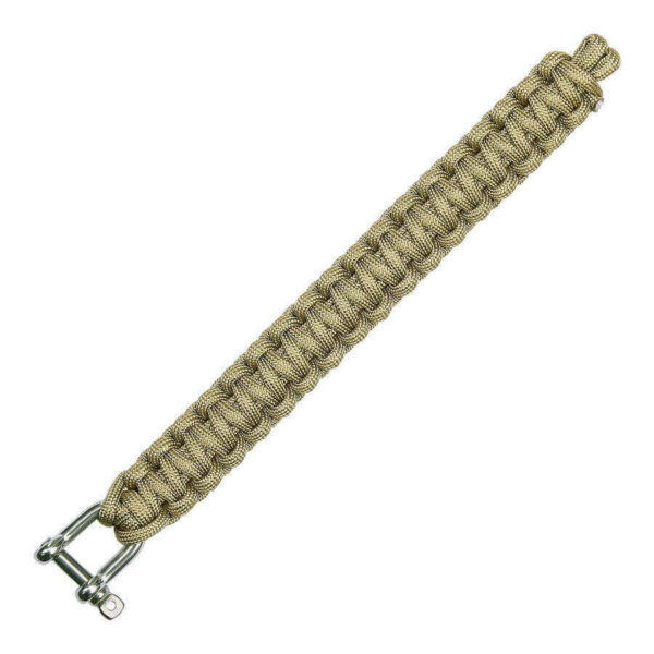Paracord van 100% nylon met metalen sluiting. Diverse kleuren - Khaki