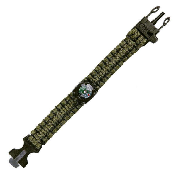 Paracord survival kompas 9 inch JYFPB03 - Groen