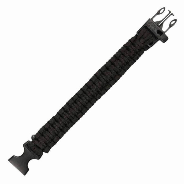 Paracord whistle buckle 9 inch JYFPB08 - Zwart